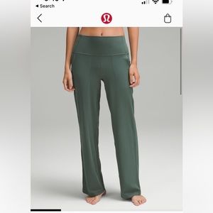 Lululemon align high rise wide leg 31” in smoked spruce size 4